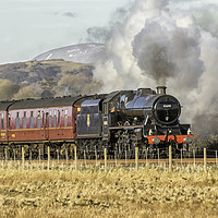 Buy canvas prints of Leander Steam Train at Askam by James Marsden