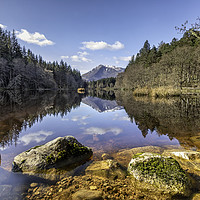 Buy canvas prints of View from lake Lochan by James Marsden