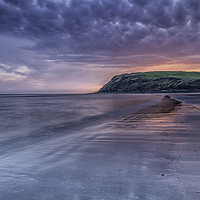 Buy canvas prints of The Majestic Sunset of St Bees Beach by James Marsden