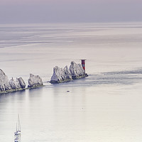 Buy canvas prints of Majestic Sunset at the Needles Lighthouse by James Marsden