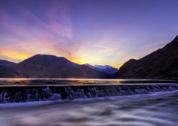 Majestic Sunset over Ennerdale Water Picture Board by James Marsden