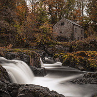 Buy canvas prints of Watermill cottage by Sharon Smith