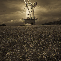 Buy canvas prints of Llancayo Windmill by Sharon Smith