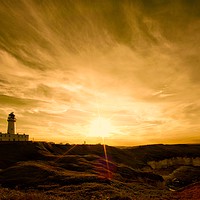 Buy canvas prints of Sunset at Flamborough Head by Gareth Nolan