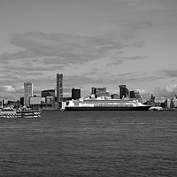 Buy canvas prints of     The  Rotterdam Cruise Ship  - Mersey Ferry Boa by Alexander Pemberton