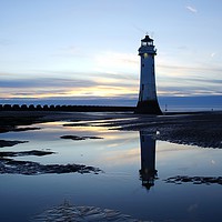 Buy canvas prints of     Sunset  over Fort Perch Rock New Brighton Mers by Alexander Pemberton