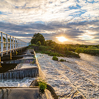 Buy canvas prints of Canal Overflow at Sunset by Nigel Smith