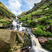 Buy canvas prints of Summer Waterfall by Nigel Smith