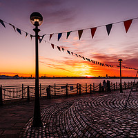 Buy canvas prints of Liverpool Waterfront Sunset by Ed Alexander