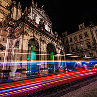 Buy canvas prints of Prague Tram Lights  by Ed Alexander