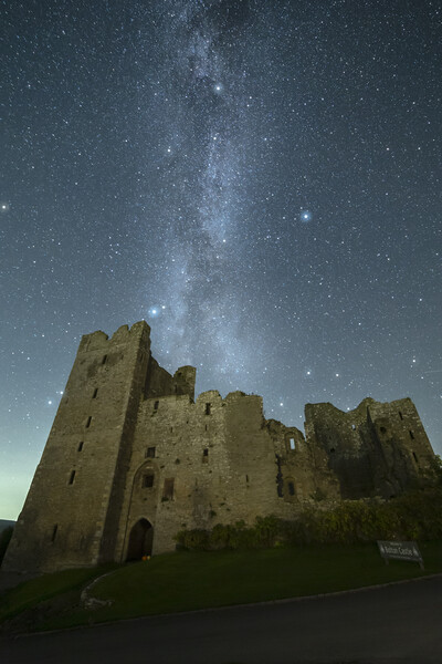 Milky Way over Bolton Castle Picture Board by Pete Collins
