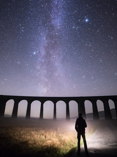 Ribblehead Viaduct and the Milky Way Picture Board by Pete Collins