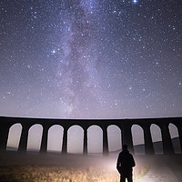 Buy canvas prints of Ribblehead Viaduct and the Milky Way by Pete Collins