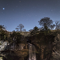 Buy canvas prints of Thornton Force by moonlight by Pete Collins