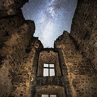 Buy canvas prints of Milky Way over St. Germain Castle by Pete Collins