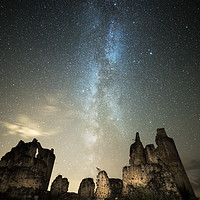 Buy canvas prints of St . Germain Castle and the Milky Way by Pete Collins