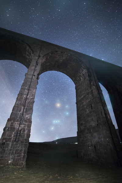 Orion from Ribblehead Viaduct Picture Board by Pete Collins