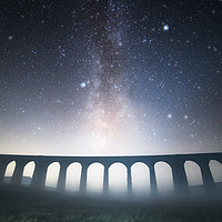 Buy canvas prints of Misty Ribblehead Milky Way by Pete Collins