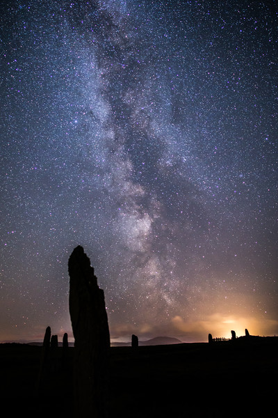 Ring of Brodgar and the Milky Way Picture Board by Pete Collins