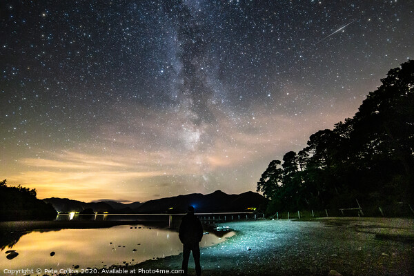 Derwentwater and the Milky Way Picture Board by Pete Collins