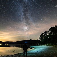 Buy canvas prints of Derwentwater and the Milky Way by Pete Collins