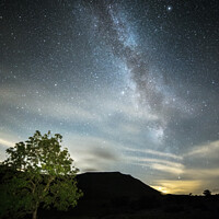 Buy canvas prints of Ingleborough and the Milky Way by Pete Collins