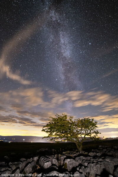 Milky Way from Twistleton Scar below Whernside Picture Board by Pete Collins