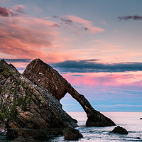 Buy canvas prints of Bow Fiddle Rock Sunset by John Russell