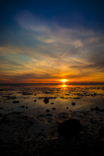 "Solitude Unveiled: A Captivating Norfolk Sunset" Picture Board by Mel RJ Smith