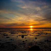 Buy canvas prints of "Solitude Unveiled: A Captivating Norfolk Sunset" by Mel RJ Smith