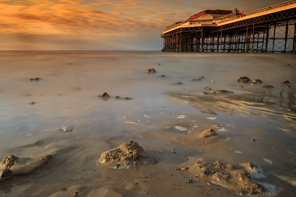 "Ethereal Dance: A Mesmerizing Cromer Pier Sunset" Picture Board by Mel RJ Smith