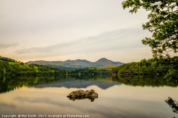 Serene Reflections of Coniston's Countryside Picture Board by Mel RJ Smith