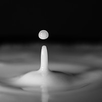 Buy canvas prints of "Fluid Ripples: Captivating Monochrome Waterdrop" by Mel RJ Smith