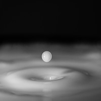 Buy canvas prints of "Ethereal Ripples: A Captivating Water Droplet" by Mel RJ Smith