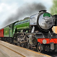 Buy canvas prints of "A Timeless Journey: The Flying Scotsman" by Mel RJ Smith