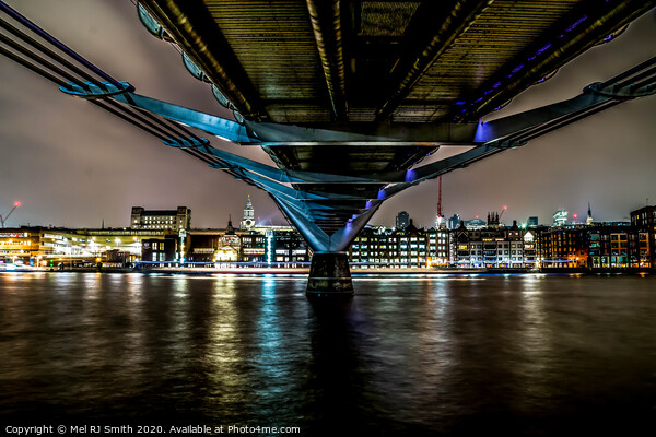 "Vibrant Symphony under the Millennium Bridge" Picture Board by Mel RJ Smith