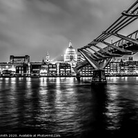 Buy canvas prints of "Twilight Serenade: St. Paul's Cathedral and the M by Mel RJ Smith