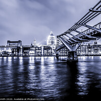 Buy canvas prints of "London's Serene Twilight: St. Paul's Cathedral an by Mel RJ Smith