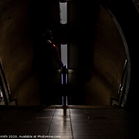 Buy canvas prints of "Crimson Veil: Unveiling London's Underground Sple by Mel RJ Smith