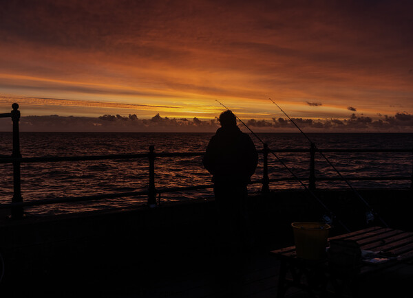 "Sunrise Serenity: A Fisherman's Morning Catch" Picture Board by Mel RJ Smith