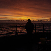 Buy canvas prints of "Sunrise Serenity: A Fisherman's Morning Catch" by Mel RJ Smith
