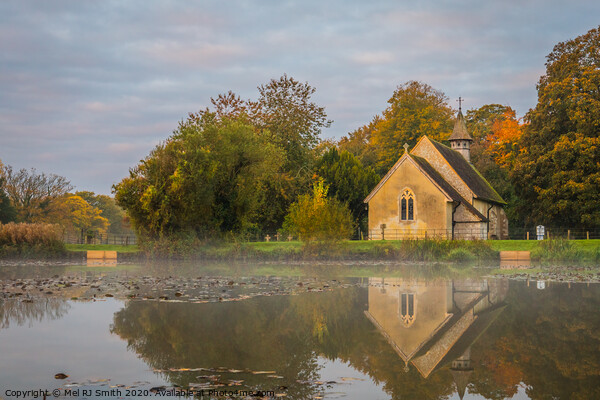 "Serenity Reflected: St. Leonards Church in Hartle Picture Board by Mel RJ Smith