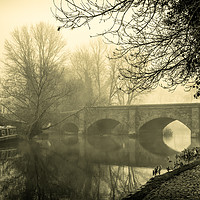 Buy canvas prints of A Foggy Morning on the River Soar by Iain Merchant