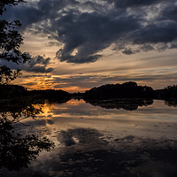Buy canvas prints of Sunset over Swithland by Iain Merchant