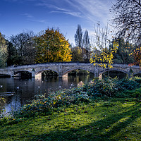 Buy canvas prints of Abbey Park Stone Bridge by Iain Merchant