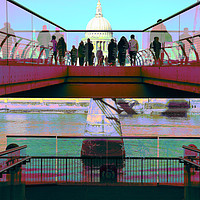 Buy canvas prints of St Paul's and Millennium Bridge by Lucy Cooper