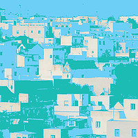 Buy canvas prints of Vejer houses by Lucy Cooper