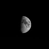Buy canvas prints of First Quarter Phase of the Moon by Jason Jones