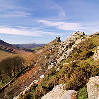 Buy canvas prints of Valley of the Rocks Exmoor by Simon J Beer