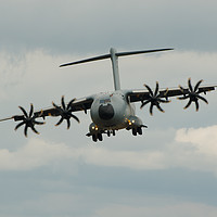 Buy canvas prints of A400 Airbus on final approach by Simon J Beer